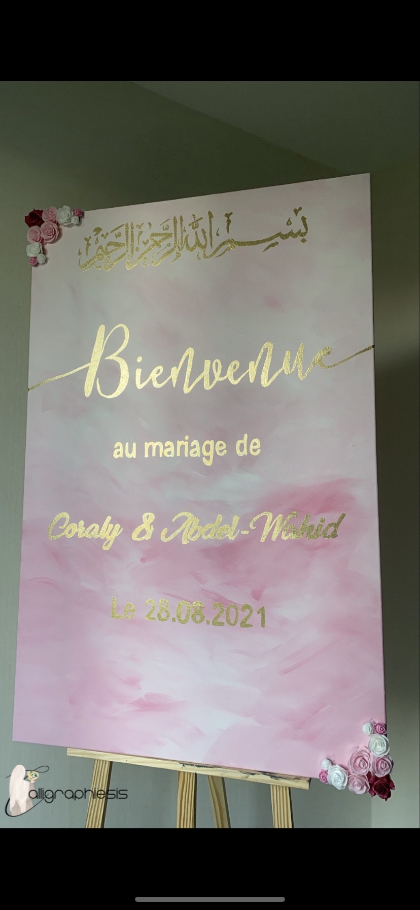 Toile pinky pour votre mariage ❤️ – Image 2