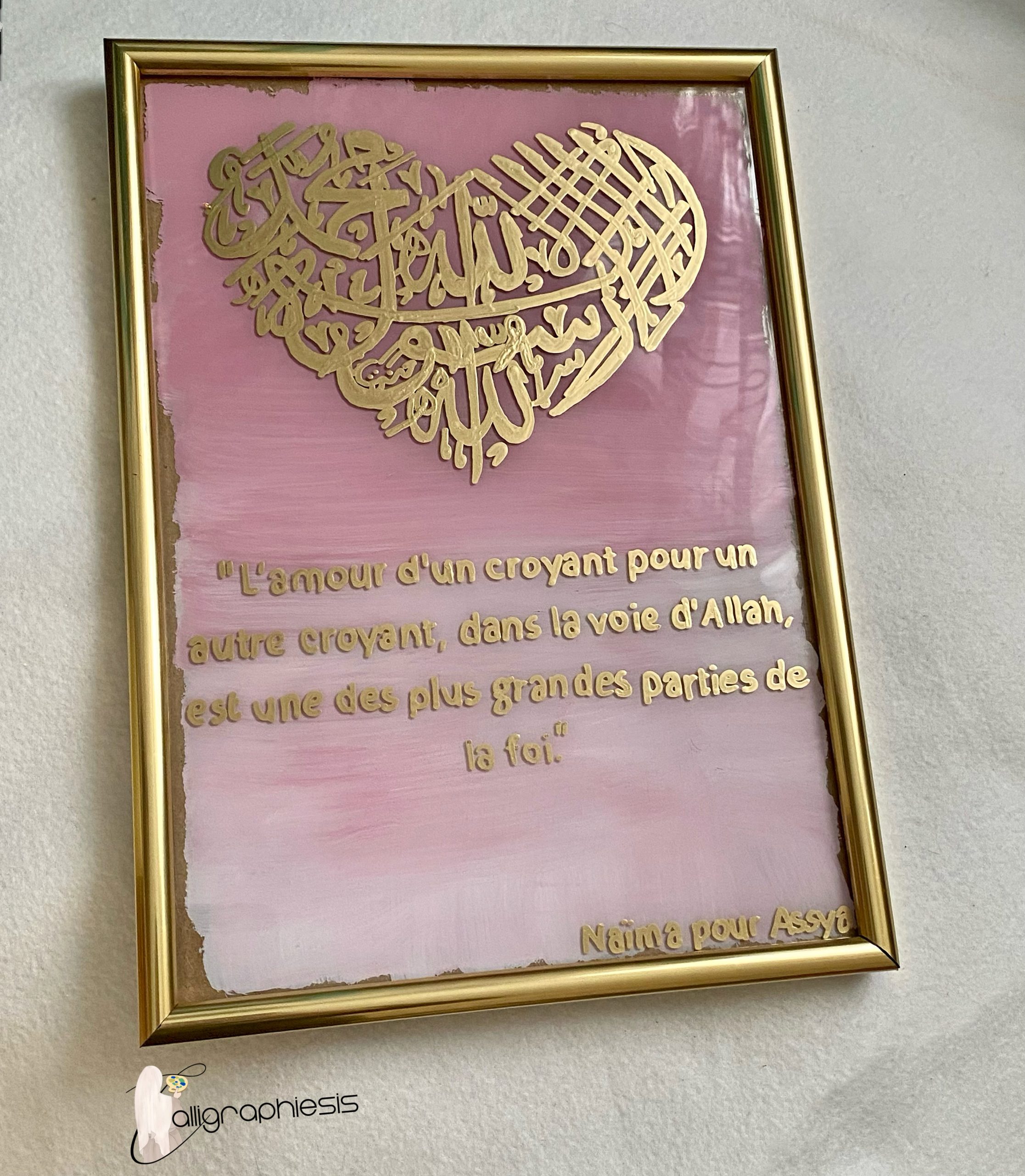 Cadre Amitié forme coeur
