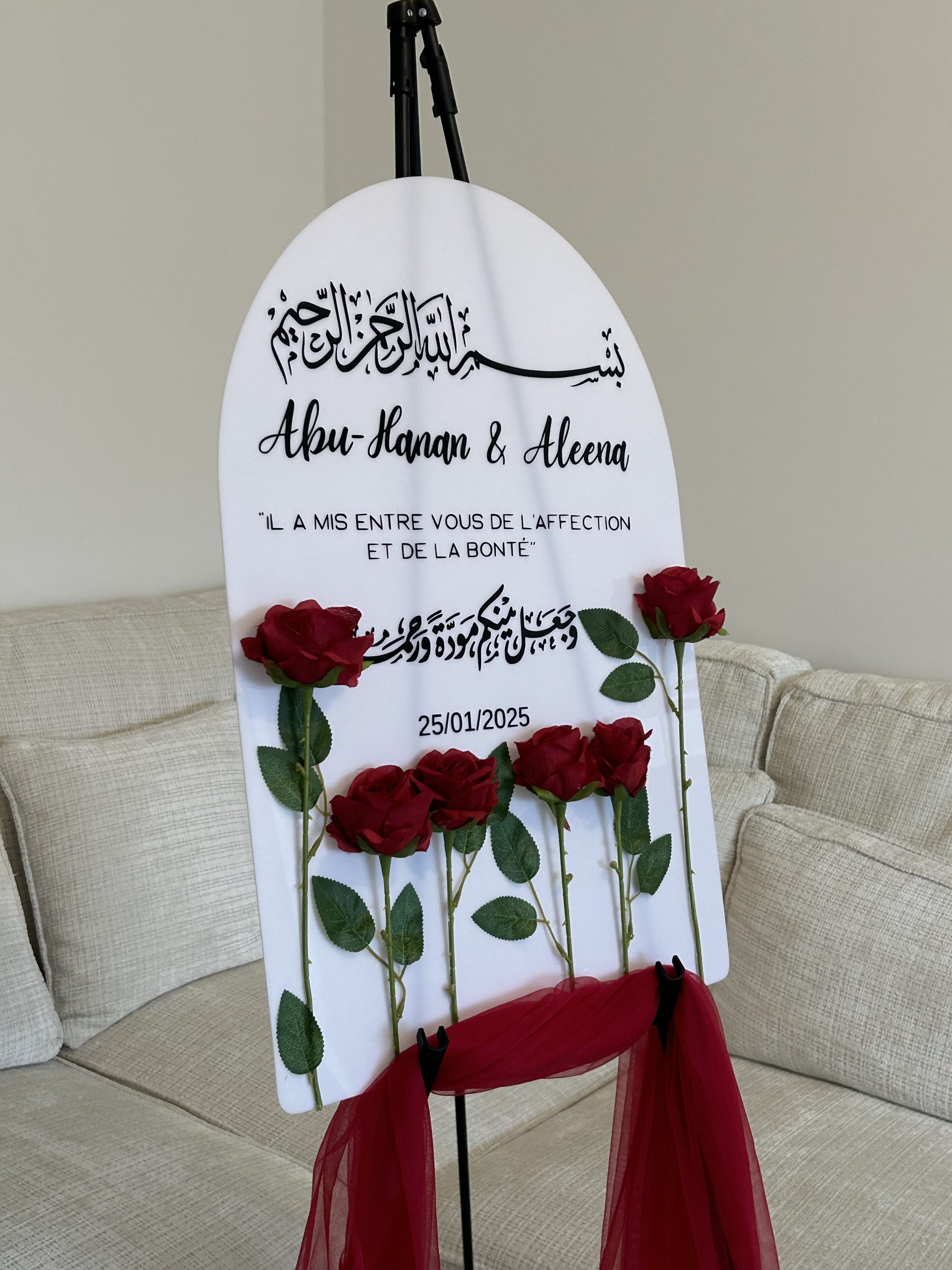 Arche personnalisée avec design floral – Image 2