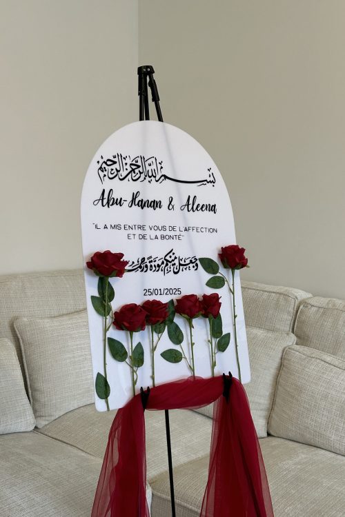Arche personnalisée avec design floral